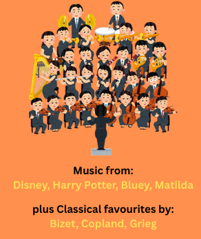 Vector of an orchestra led by conductor