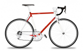Vector of a red road bicycle