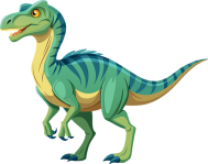 Vector graphic of a green tyrannosaurus rex