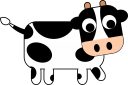 Graphic of a Fresian cow
