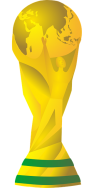 Vector graphic of the football World Cup trophy