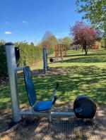 gym equipment on New Green play area