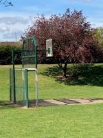 The basket ball net on the Multi-Use Games Area